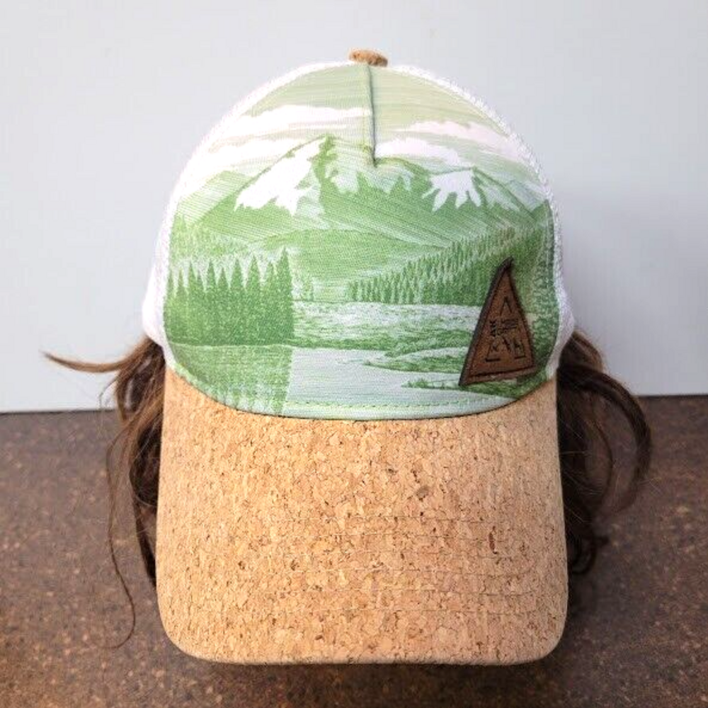 Alaska Made Gritty Alaskan Landscape Cork Hat Cap Snap Back Mens